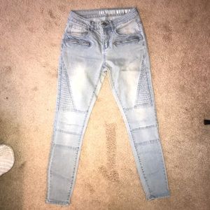 Moto stretch denim